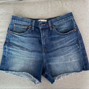 Madewell high rise denim shorts